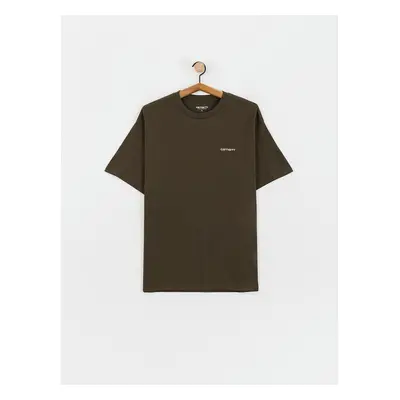 Carhartt WIP Script Embroidery (cypress/white)hnědá 99839379