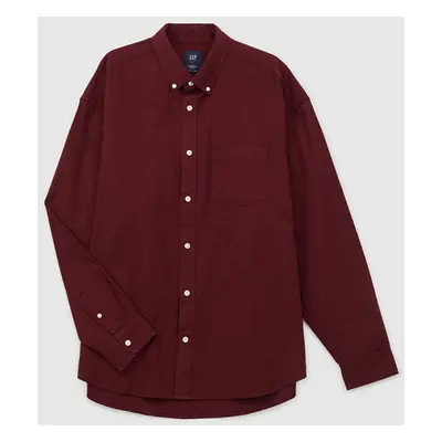 Košile GAP Standard Logo Oxford Shirt Noir Red M 100275015