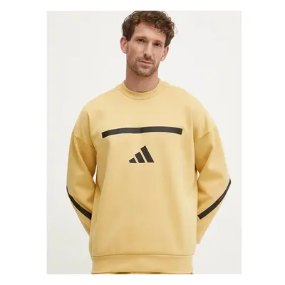 Mikina adidas ZNE pánská, žlutá barva, s potiskem, JJ4896 99826277