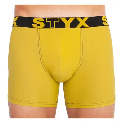 Pánské boxerky Styx long sportovní guma zelenožluté 94331880