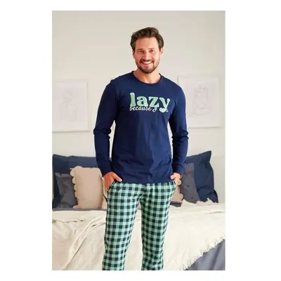 DN Nightwear Pánské pyžamo Lazy tmavě modré 100172544