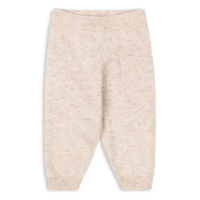 Dětské kalhoty s příměsí vlny Konges Sløjd MINO KNIT PANTS béžová 99279028