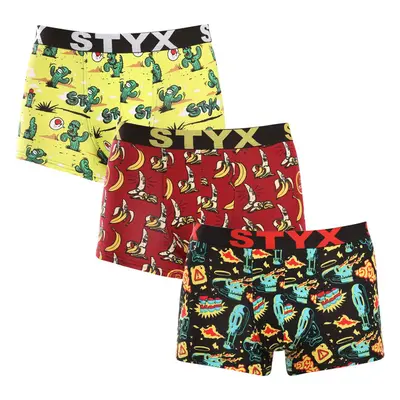 3PACK pánské boxerky Styx art sportovní guma vícebarevné (3G13198) 100212640