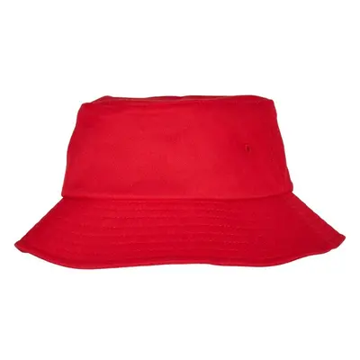 Dětská čepice Flexfit Cotton Twill Bucket, červená 87554455