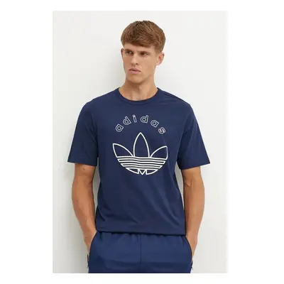 Tričko adidas Originals tmavomodrá barva, s potiskem, IX9598 99543223