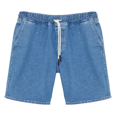 Trendyol Blue Wide Cut Plus Size Denim Shorts 99791948