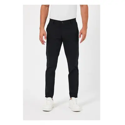 36952 Dewberry Gabardine Cotton Slim Fit Chino Mens Trousers-BLACK 99789168