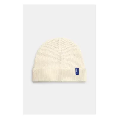 Vlněná čepice A-COLD-WALL* Ribbed Structure Beanie béžová barva, 99247649