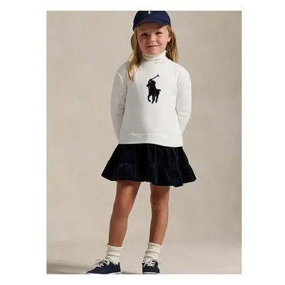 Dívčí šaty Polo Ralph Lauren bílá barva, mini, 312950935001 99686864