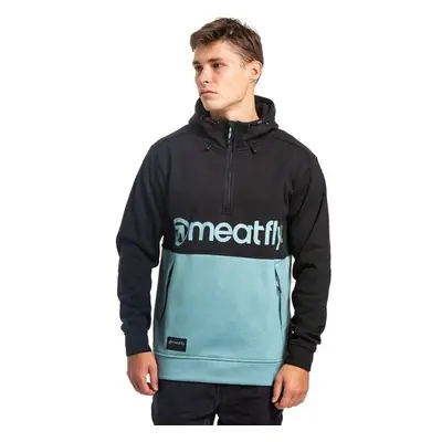 Meatfly pánská technická mikina Tason Black/Dusty Mint | Černá 85995671