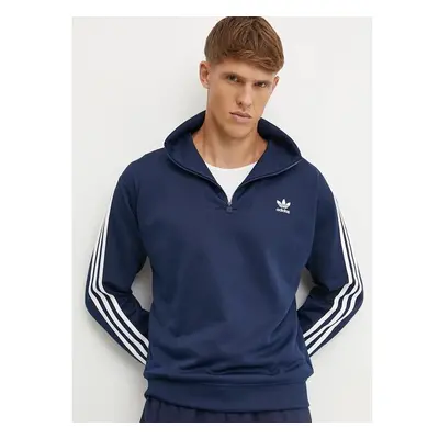 Mikina adidas Originals Adicolor pánská, tmavomodrá barva, vzorovaná, 99957159