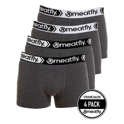 Meatfly pánské boxerky Balboa Boxershorts Four Pack Grey Heather | 64717763