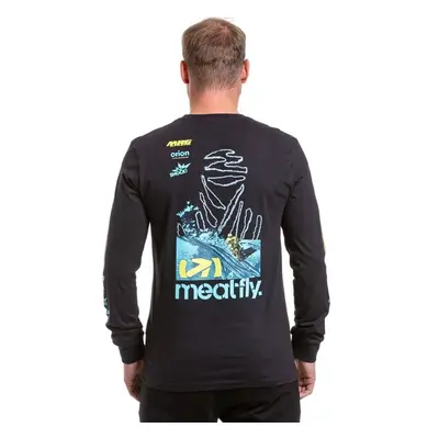 Meatfly pánské tričko s dlouhým rukávem Dakar Blue/Black | Modrá 87685408