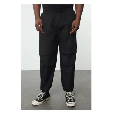 Trendyol Large Size Black Cargo Parachute Fabric Trousers 96300410