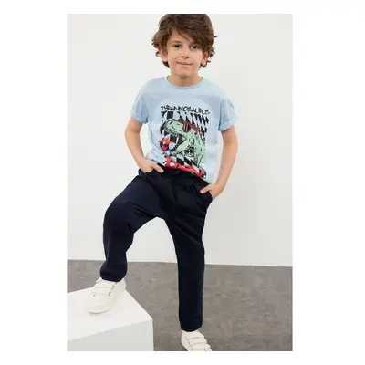 Trendyol Boy Navy Blue Regular Elastic Waist and Tied School Woven 99793280