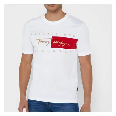 Pánské bílé triko Tommy Hilfiger 33346 84046118