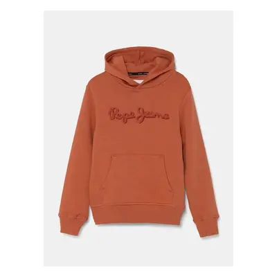 Dětská mikina Pepe Jeans NEW LAMONTY HOODIE oranžová barva, s kapucí, 99322072