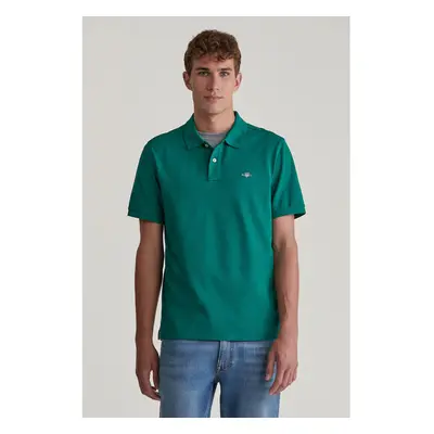 POLOKOŠILE GANT REG SHIELD SS PIQUE POLO DEEP FOREST GREEN 99502052