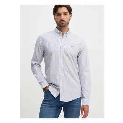 Bavlněná košile BOSS slim, s límečkem button-down, 50520275 99540684