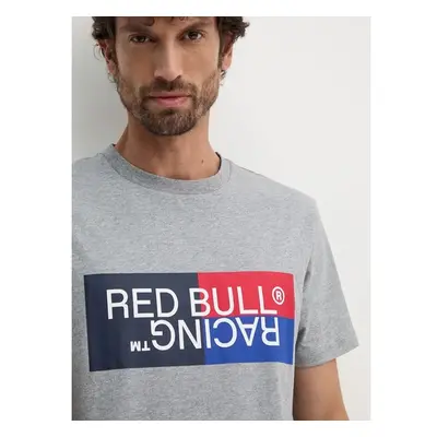 Bavlněné tričko Red Bull Racing x Pepe Jeans šedá barva, s potiskem, 99232710