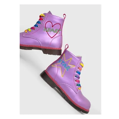 Dětské boty Agatha Ruiz de la Prada fialová barva 86000206