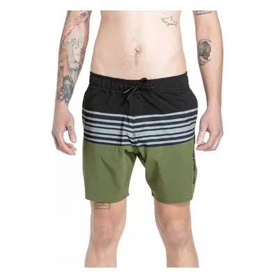 Meatfly pánské plavky Keith Boardshorts 17 Olive / Black | Zelená 93719902