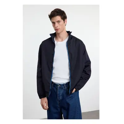 Trendyol Navy Blue Regular Fit Zippered Thin Seasonal Windbreaker & 99379861