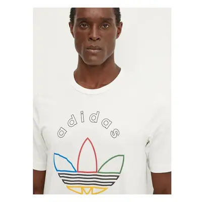 Tričko adidas Originals béžová barva, s potiskem, IW3237 99233788