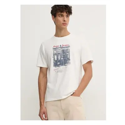 Bavlněné tričko Pepe Jeans SOREN TEE bílá barva, s potiskem, PM509635 100201162