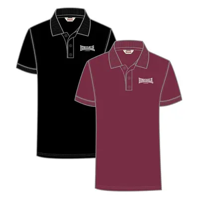 Lonsdale Mens polo shirt regular fit double pack 99107965