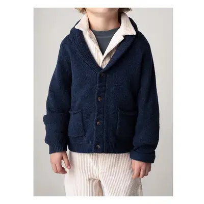 Dětský vlněný kardigan Donsje Kicher Merino Wool Cardigan tmavomodrá 99019598