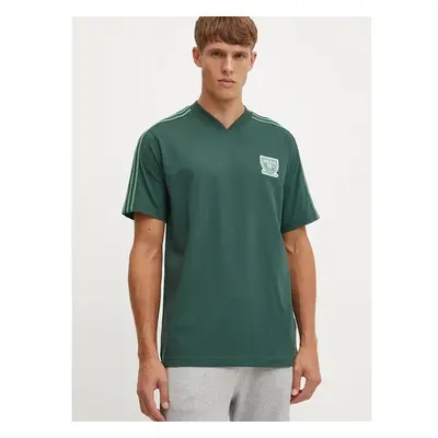 Bavlněné tričko adidas Originals zelená barva, s aplikací, IW3240 99826455