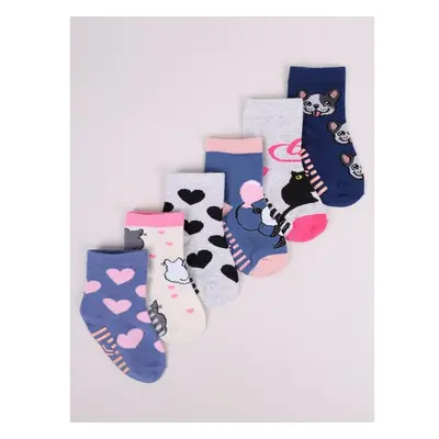 Yoclub Kidss Girls Socks ABS 6-Pack SKA-0002G-AA0A-005 99898190