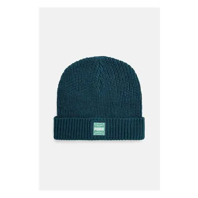 Bavlněná čepice Puma Classics Graphic Short Beanie zelená barva, 99287555