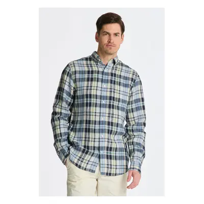 KOŠILE GANT REG LINEN MADRAS SHIRT MARINE 78425263