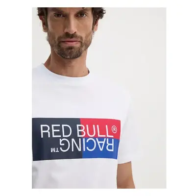 Bavlněné tričko Red Bull Racing x Pepe Jeans bílá barva, s potiskem, 99232709