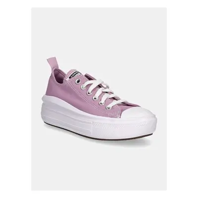 Tenisky Converse CHUCK TAYLOR ALL STAR MOVE fialová barva, A10390C 99233015