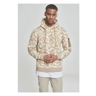 Urban Classics Sweat Camo Bomber Hoody béžová kamufláž 91216118