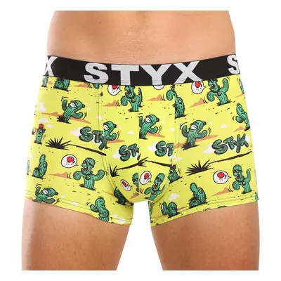 Pánské boxerky Styx art sportovní guma kaktusy (G1351) 100212647