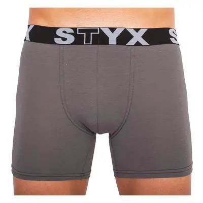 Pánské boxerky Styx long sportovní guma tmavě šedé 94331883