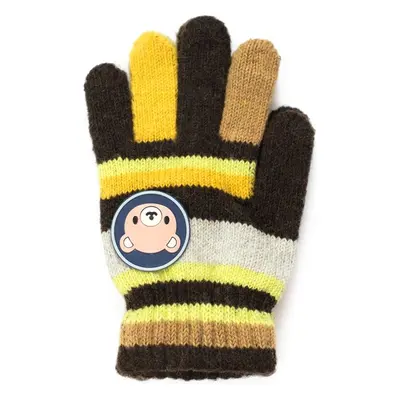 Art Of Polo Kidss Gloves Rkq054-5 Brown/Yellow 61632109