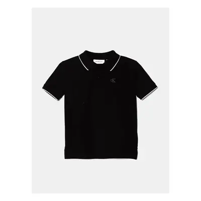 Dětské polo tričko Calvin Klein Jeans černá barva, IB0IB02230 100263135