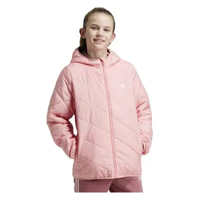 Dětská bunda adidas J LT PADKT růžová barva, JF4344 95601498