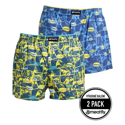 Meatfly pánské boxerky Agostino Yellow/Blue Comics | Žlutá 67060026