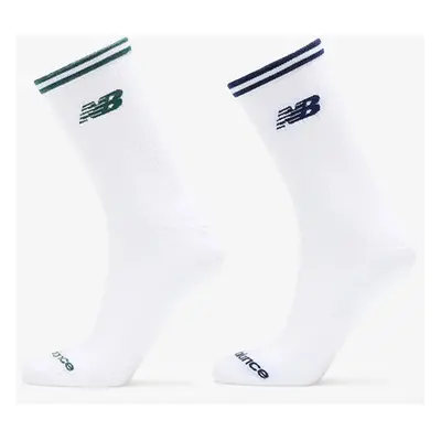 New Balance Running Stripe Midcalf Socks 2-Pack White M 99291813