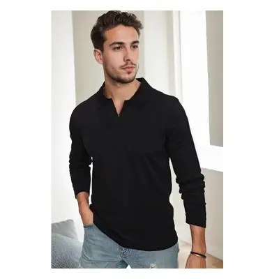 86813 Dewberry Polo Neck Long Sleeve Knitwear-BLACK 99788653