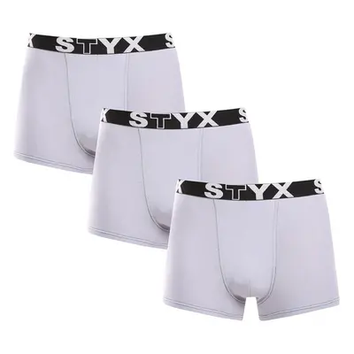 3PACK pánské boxerky Styx sportovní guma šedé (G10676767) 58453905