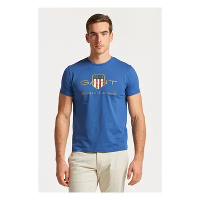 TRIČKO GANT D2. ARCHIVE SHIELD SS T-SHIRT LAKE BLUE 76936260