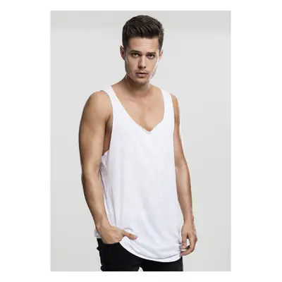 Urban Classics Dlouhý tvar otevřeného okraje Loose Tank bílá 89529543