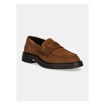 Semišové mokasíny Tommy Hilfiger HILFIGER COMFORT LWT SDE LOAFER 99233321